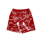 Red “Graffiti” Shorts