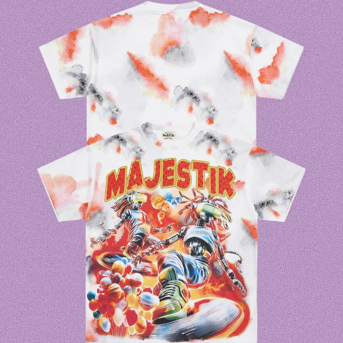 MIXED EMOTION Spray-Dye Graphic T-Shirt