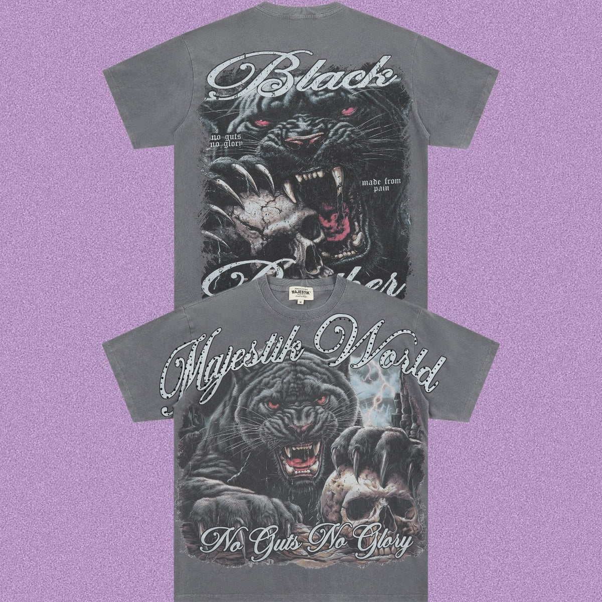 MIXED EMOTION Black Panther Graphic T-Shirt