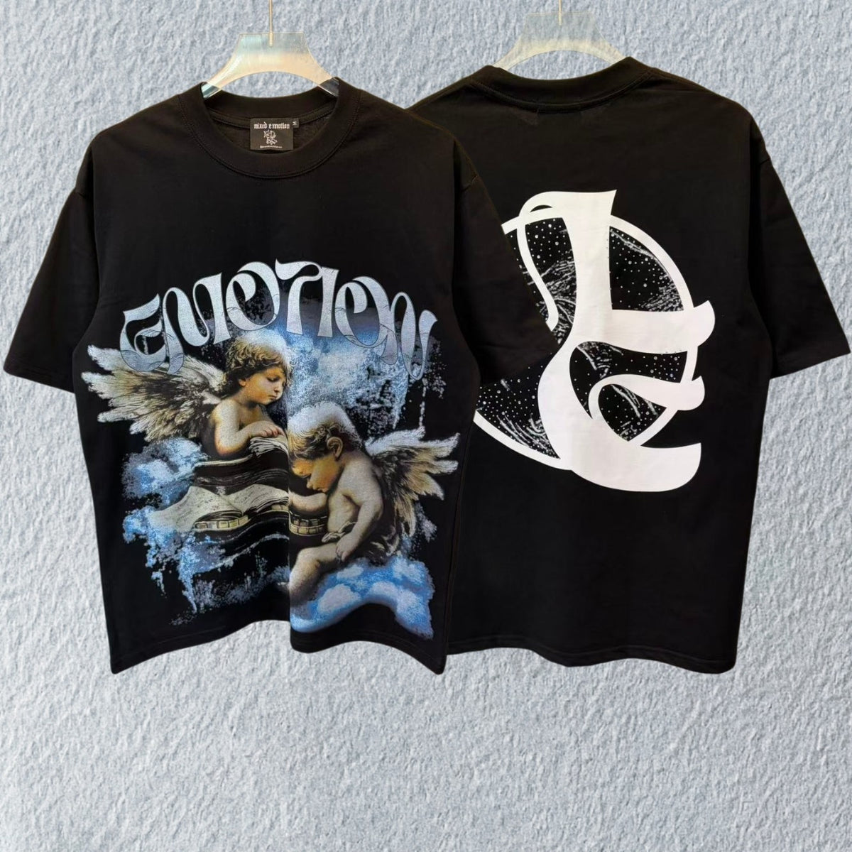 MIXED EMOTION Angel Graphic Oversized T-Shirt