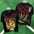 MIXED EMOTION Alien UFO Rhinestone Graphic T-Shirt