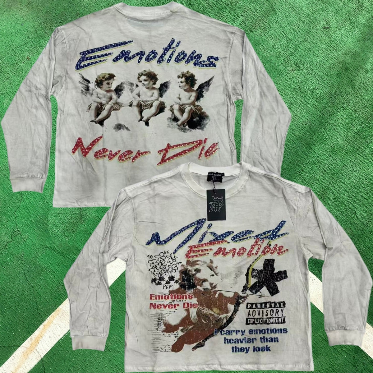 MIXED EMOTION Cupid Graphic Long Sleeve Tee
