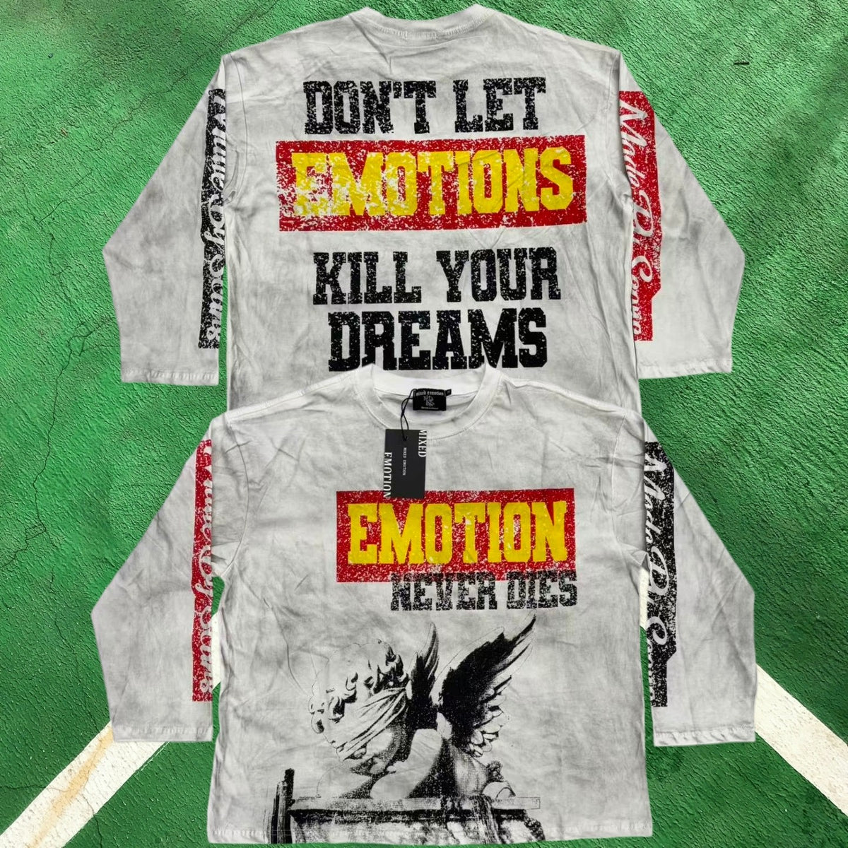 MIXED EMOTION Emotions Never Die Graphic Long Sleeve