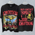 MIXED EMOTION Washed Black Don't Contact Graphic T-Shirt
