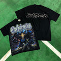 MIXED EMOTION Eagle Football Graphic Black T-Shirt