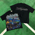 MIXED EMOTION Skull Poker Graphic Black T-Shirt